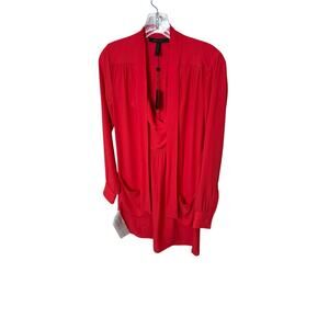 BCBGMAXAZRIA Damario Red Berry Layered Cardigan Dress WQR67F36-604 NWT Size‎ XS